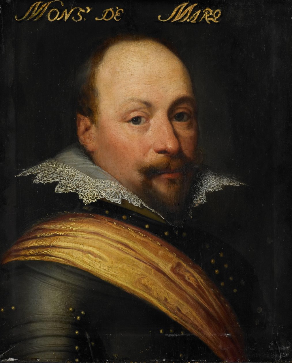 Portrait of Daniël de Hertaing, Lord of Marquette, Governor of Ostend by Jan Antonisz van Ravesteyn (workshop of)