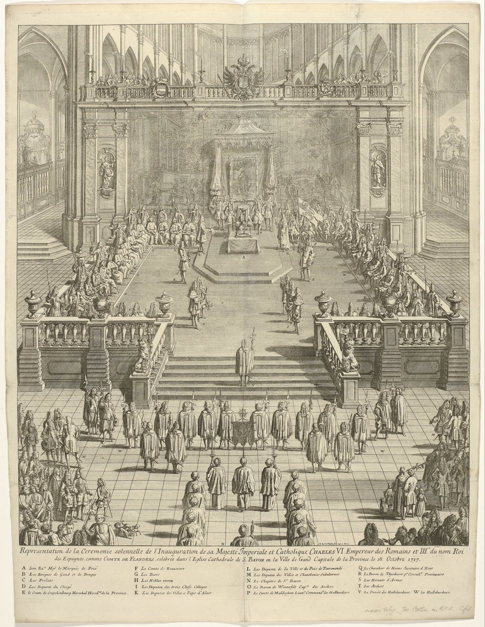 Inauguration of Emperor Charles VI as Count of Flanders in Ghent, 1717 by Jan Baptist Berterham