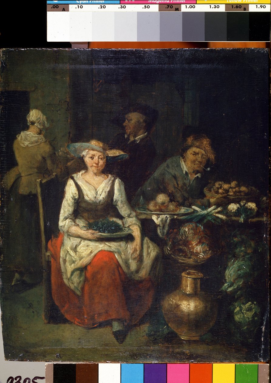 At a Greengrocer by Jan Baptist Lambrechts