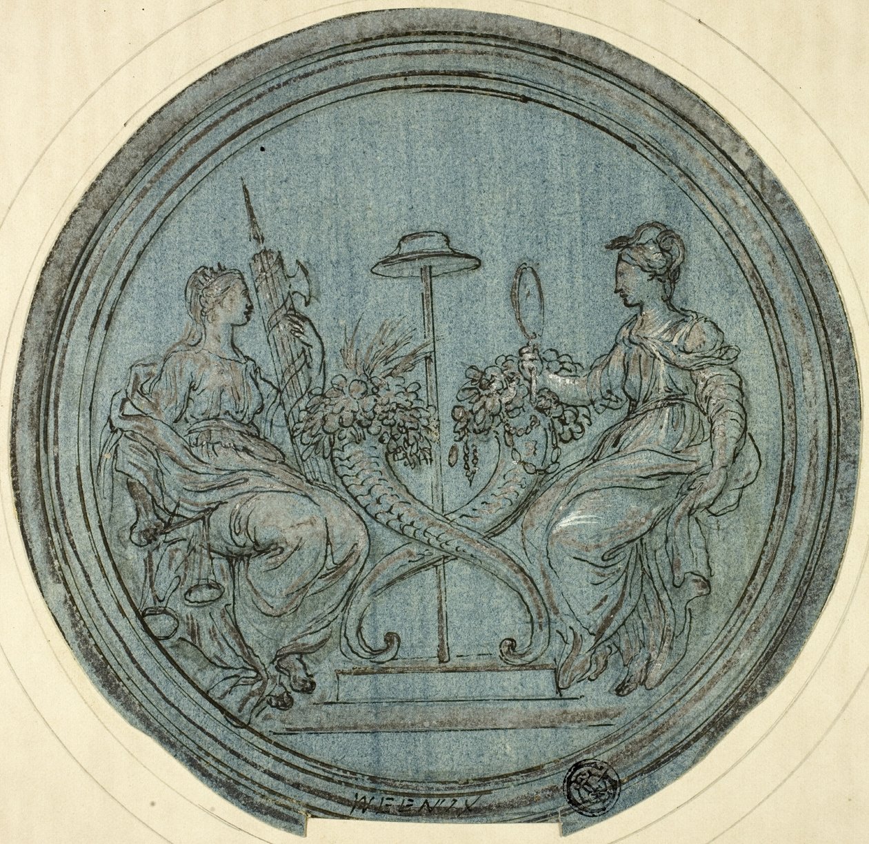 Roundel with Justice and Prudence by Jan Baptist Weenix
