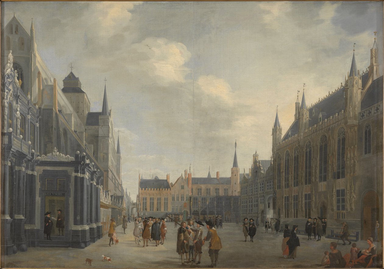 Burg Square in Bruges by Jan Baptist van Meunincxhove