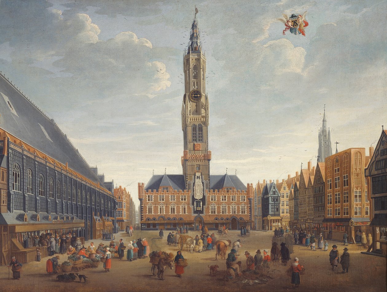 The Markt, Bruges by Jan Baptist van Meunincxhove