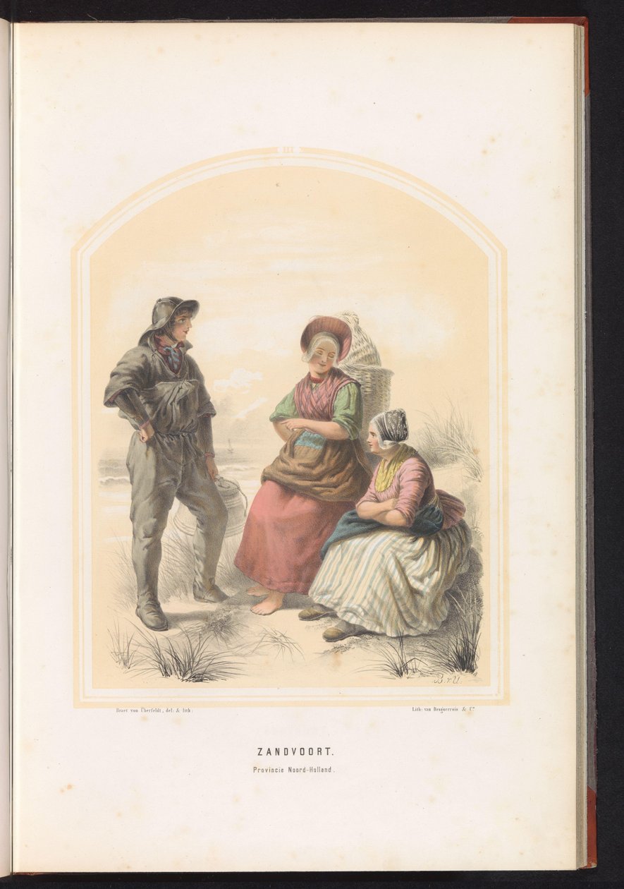 Costume of Zandvoort in North Holland, 1857 by Jan Braet von Uberfeldt