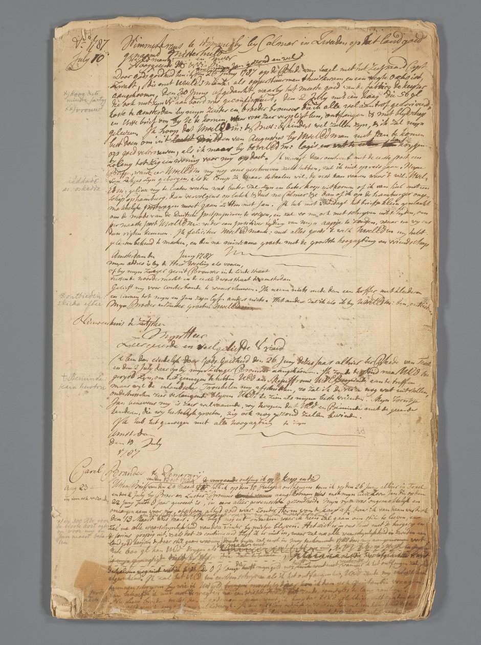 Draft Letters Book Jan Brandes (1743-1808), 1787-1790 by Jan Brandes