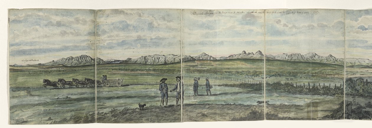 Panorama of Hottentots Holland by Jan Brandes