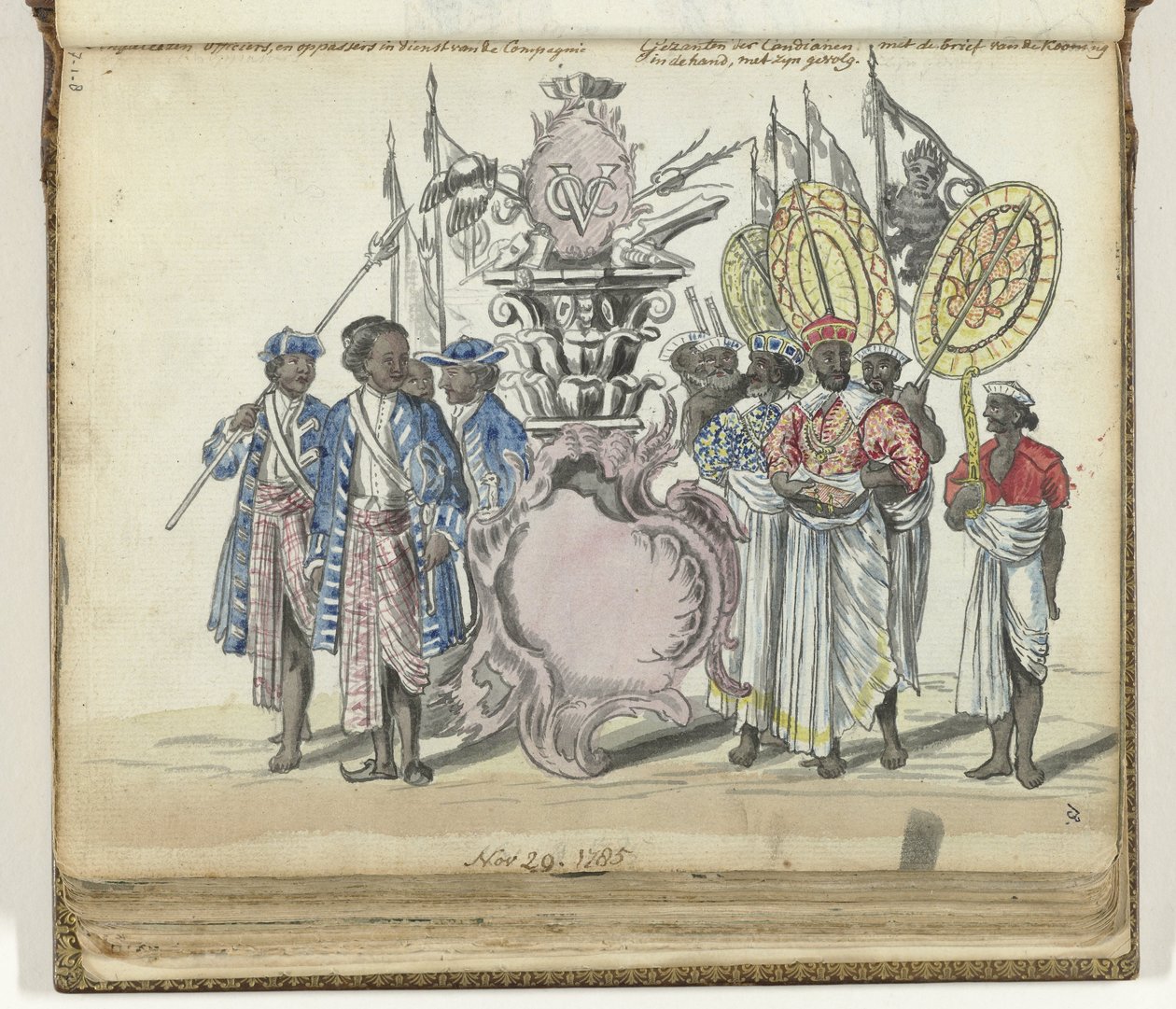 Sinhalese Soldiers in the Service of the VOC and Envoys of the King of Kandy by Jan Brandes