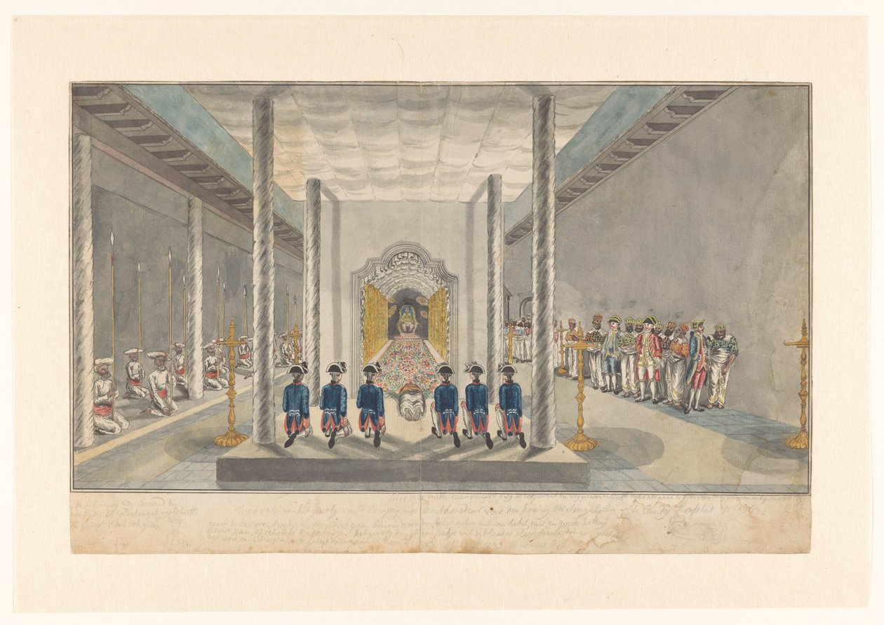 VOC Delegation at an Audience with the King of Kandy, Sri Rajadi Raja Sinha by Jan Brandes