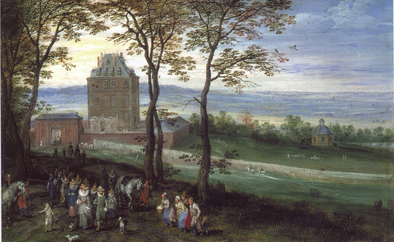 Archduke Albrecht and Isabella before Castle Mariemont by Jan Brueghel the Elder