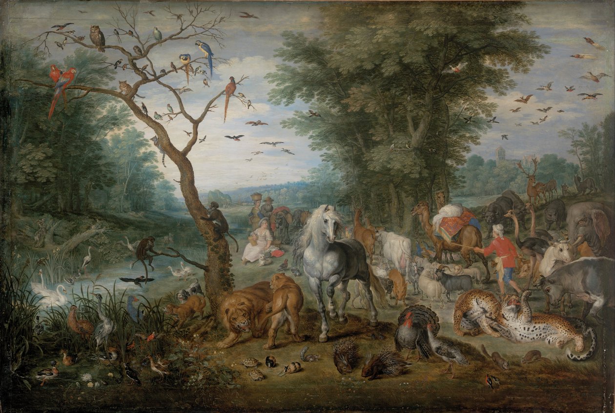 Paradise Landscape with Animals by Jan Brueghel the Younger