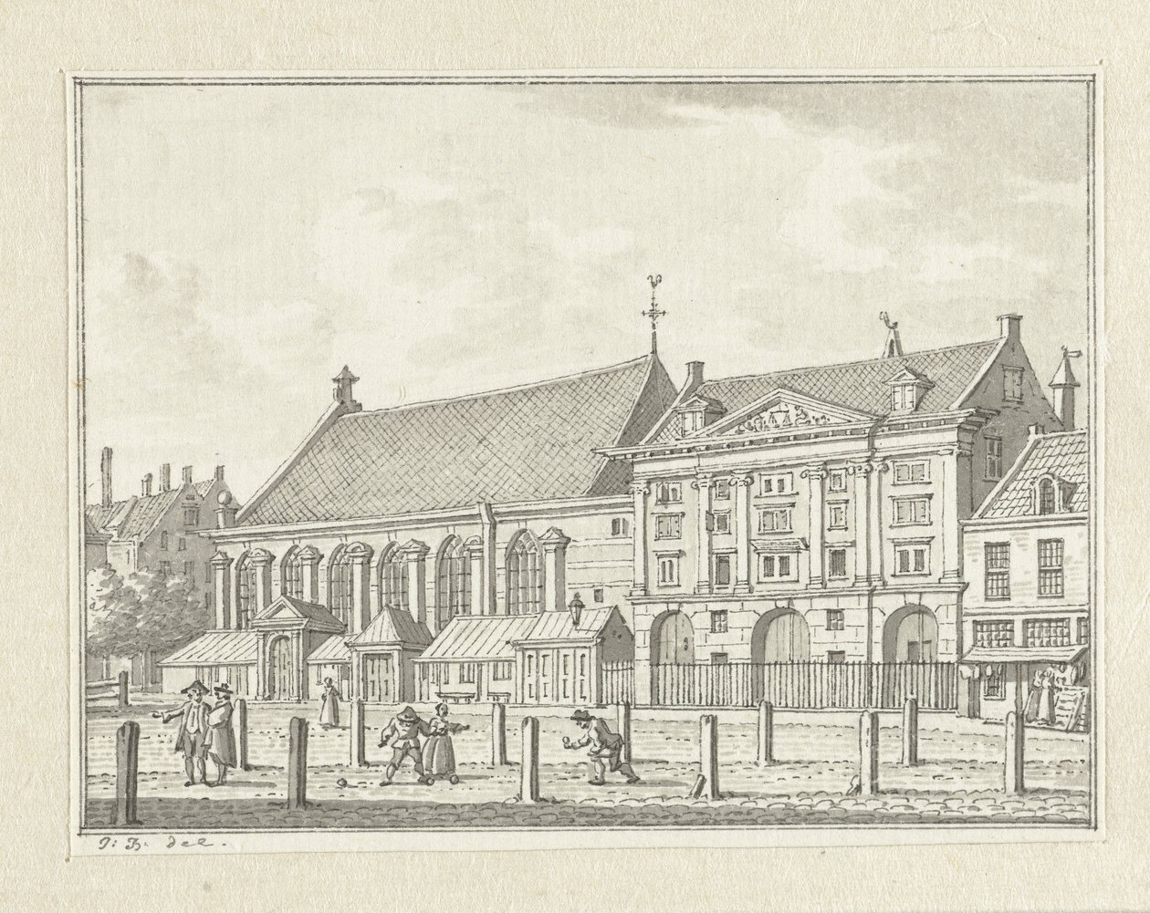 The Prinsekerk and Butter Hall in Rotterdam by Jan Bulthuis