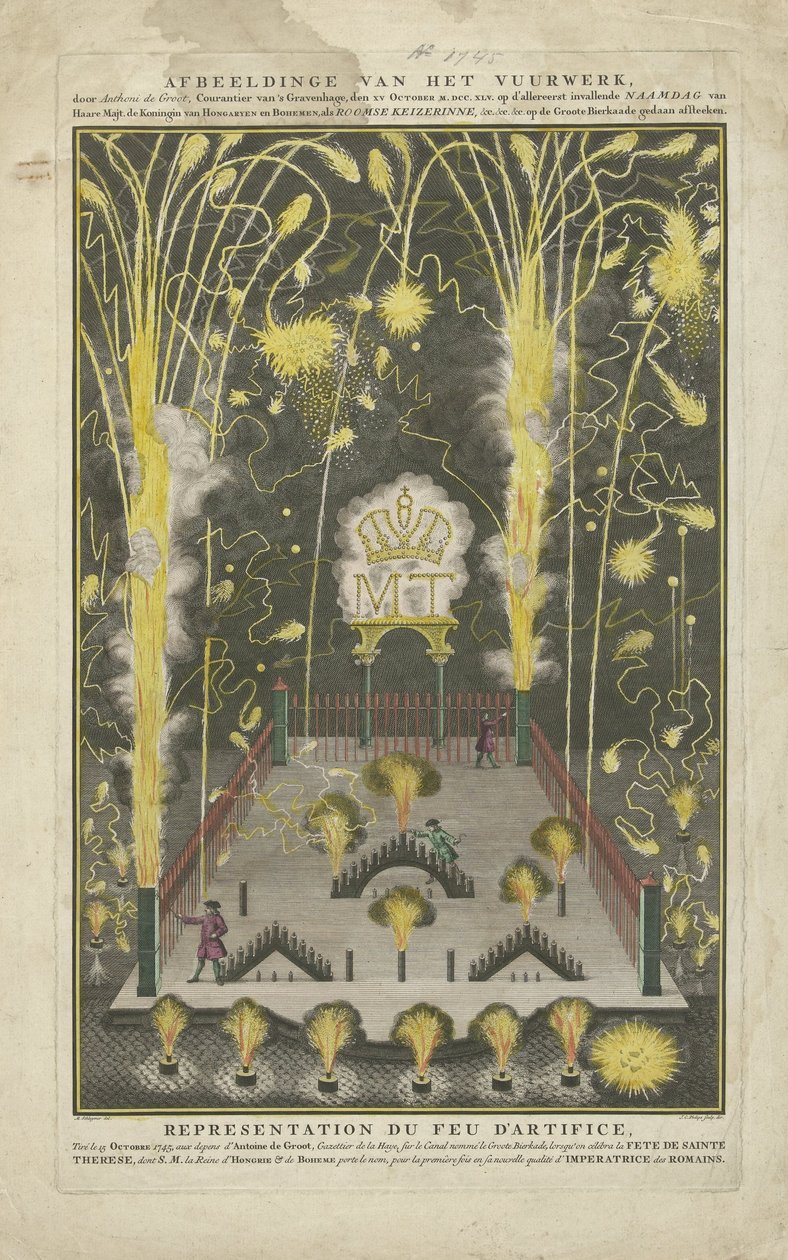 Fireworks Launched on October 15, 1745, the Name Day of Maria Theresa, Commissioned by Anthoni de Groot by Jan Caspar Philips