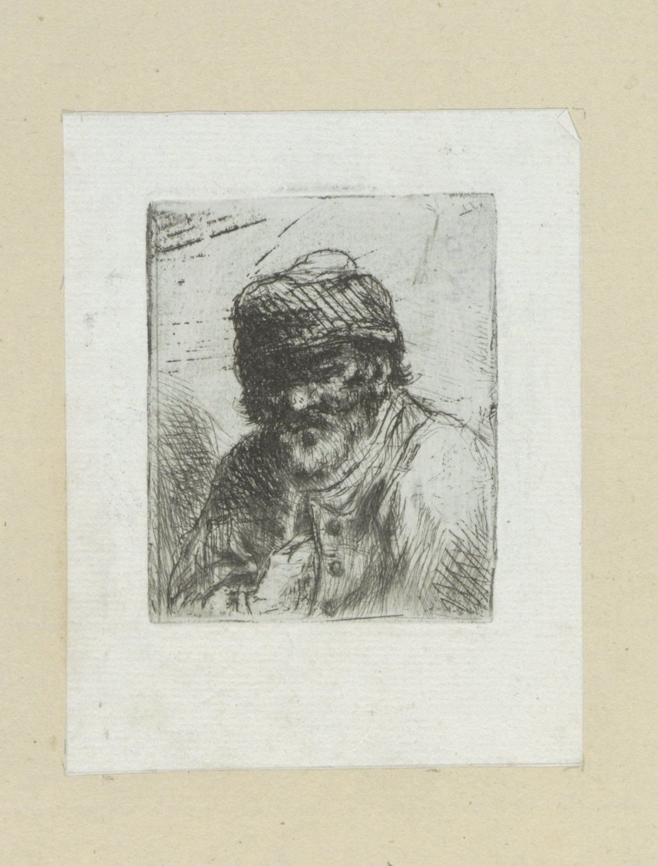 Bearded Old Man with Cap by Jan Chalon