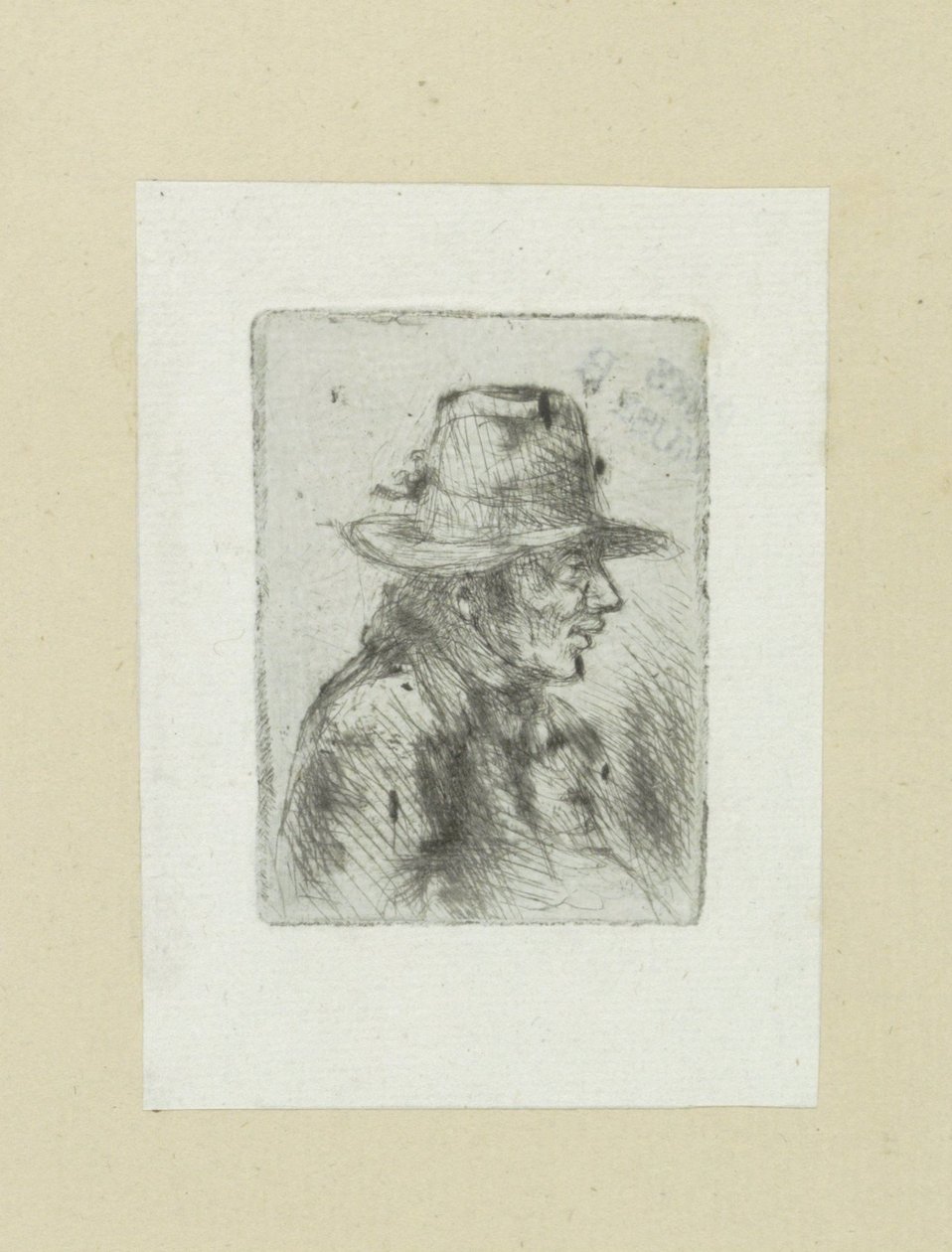 Man with Top Hat, Facing Right by Jan Chalon