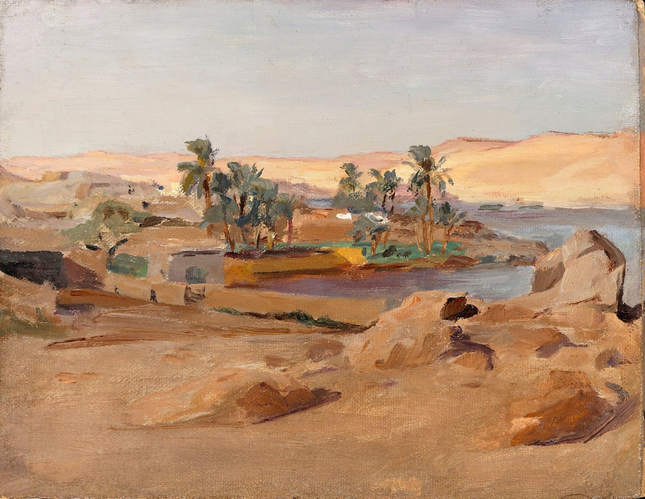 Nile near Aswan. From a Journey to Egypt by Jan Ciągliński