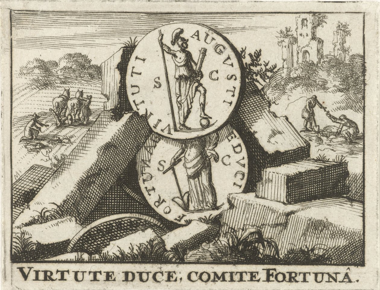 Roman Coins Resting on a Pile of Stones by Jan Claesz ten Hoorn