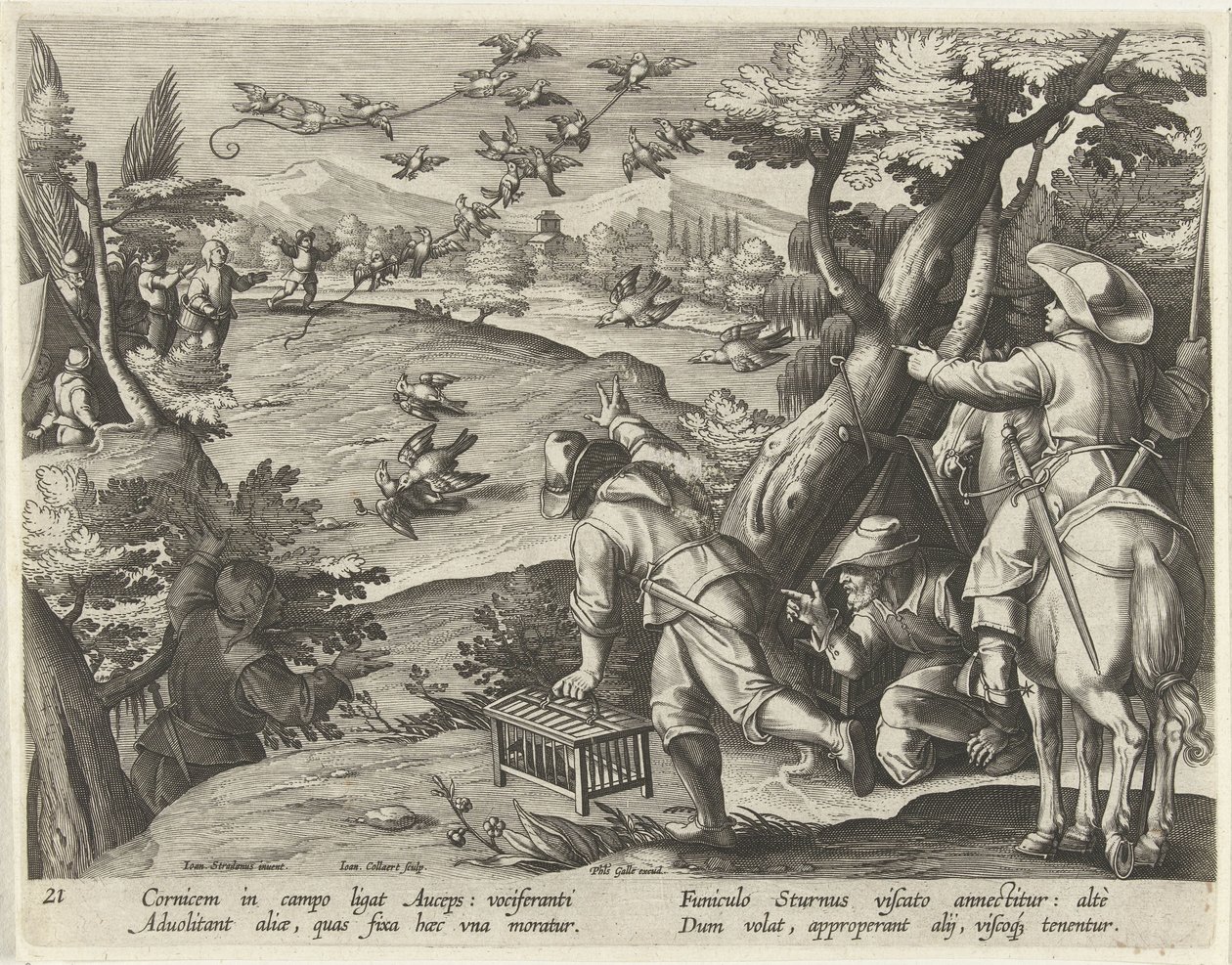 Hunting Crows and Starlings by Jan Collaert (II)