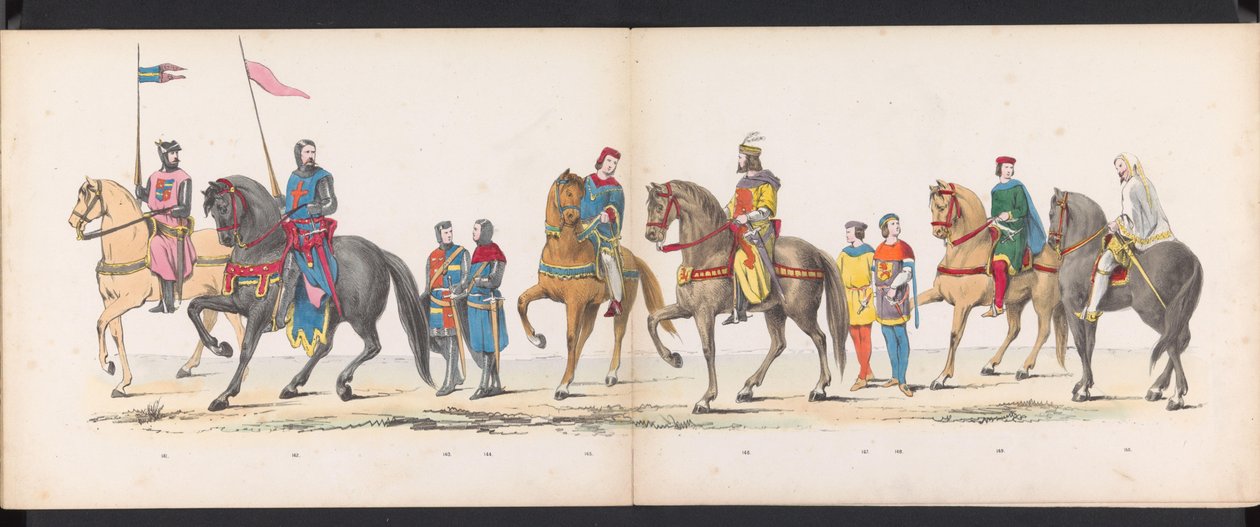 Masquerade of the Leiden Students, 1865 (Plate 12) (Costumed Parade Held by the Members of the Leiden Student Corps on June 6, 1865, to Celebrate the 290th Anniversary of Leiden University) by Jan Daniël Cornelis Carel Willem baron de Constant Rebecque