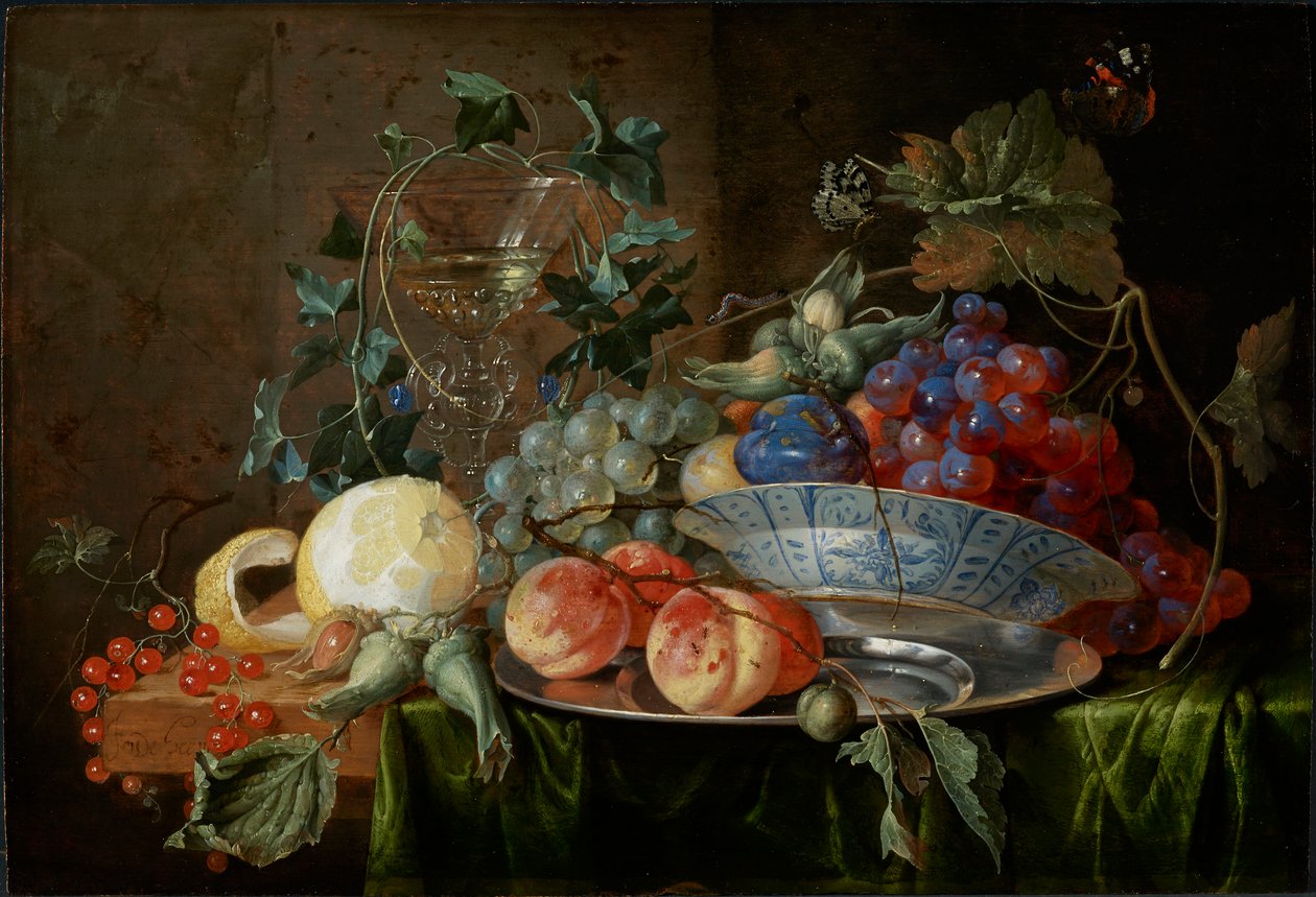 Still life with fruit and a glass à la façon de Venise, ca 1652 by Jan Davidsz de Heem