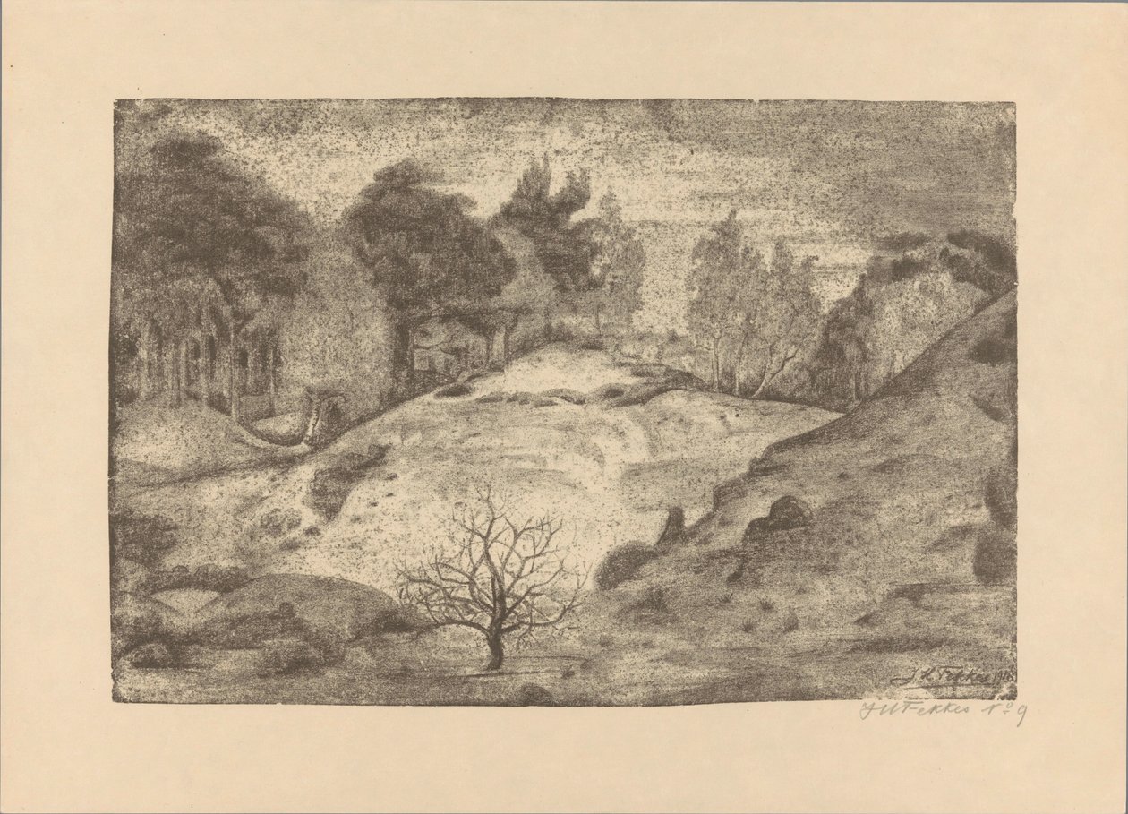 Heath near Laren by Jan Fekkes (signed by artist)