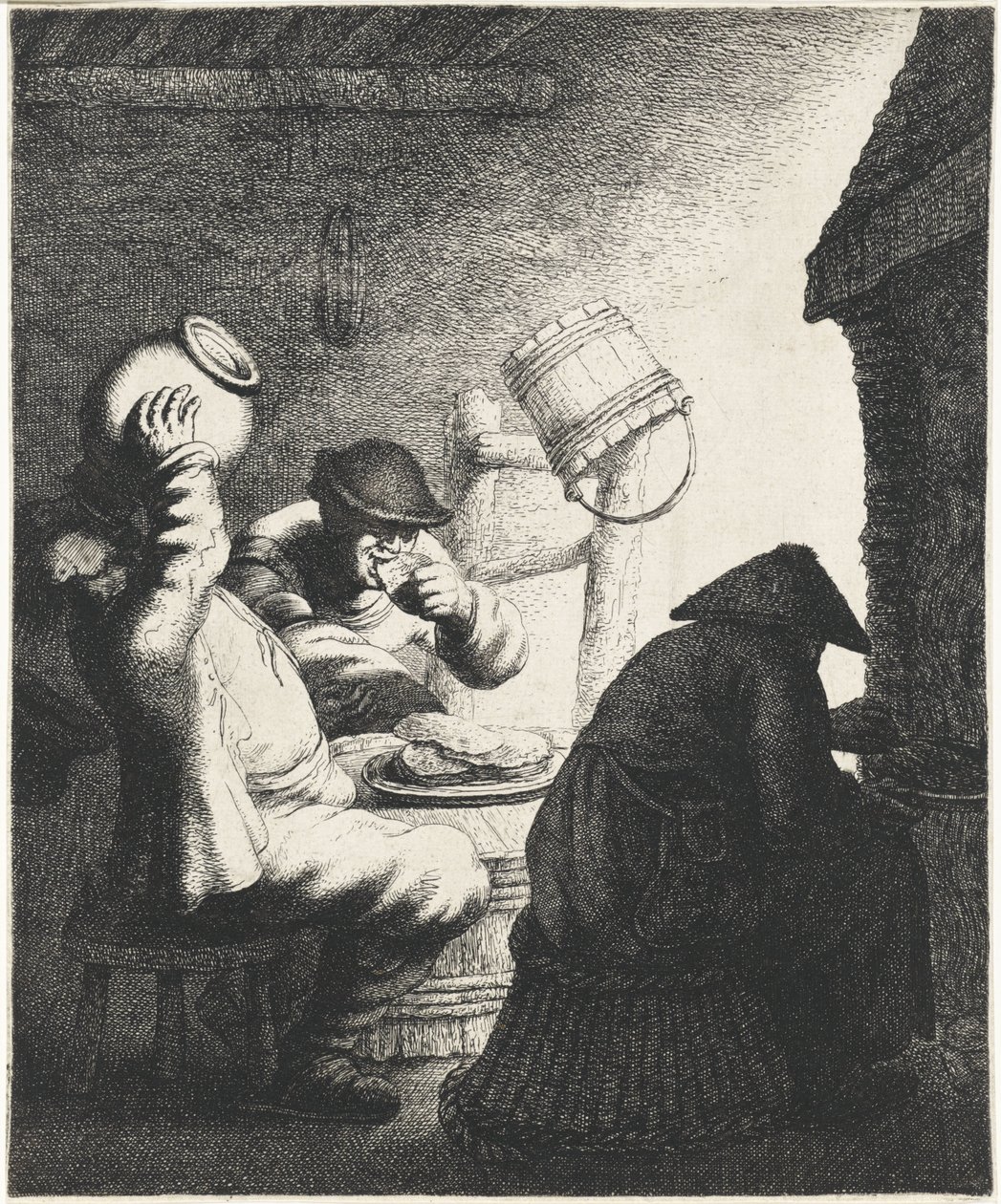 Figures Eating Pancakes in an Interior (Taste, The Five Senses) by Jan Gillisz. van Vliet