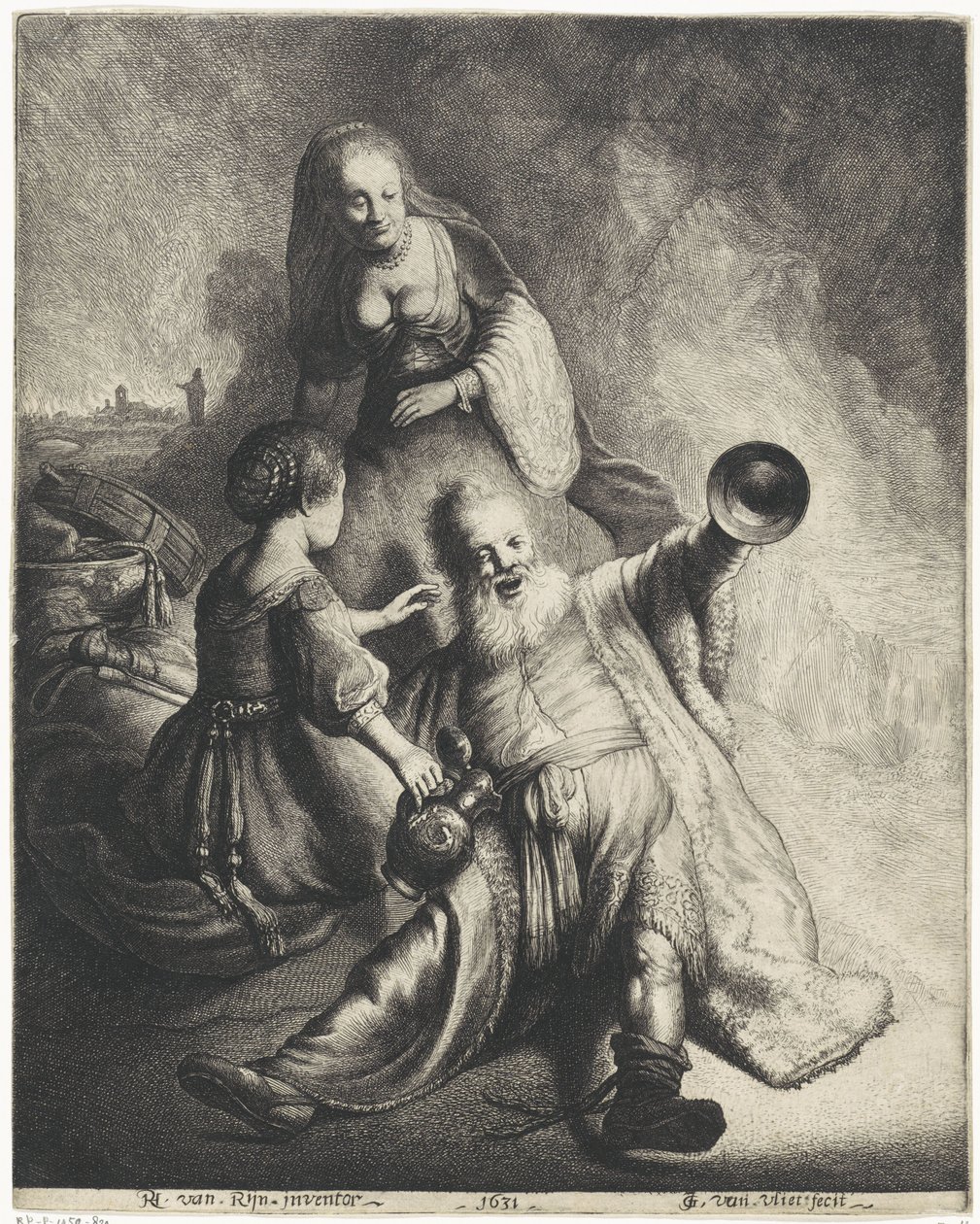 Lot and His Daughters by Jan Gillisz. van Vliet