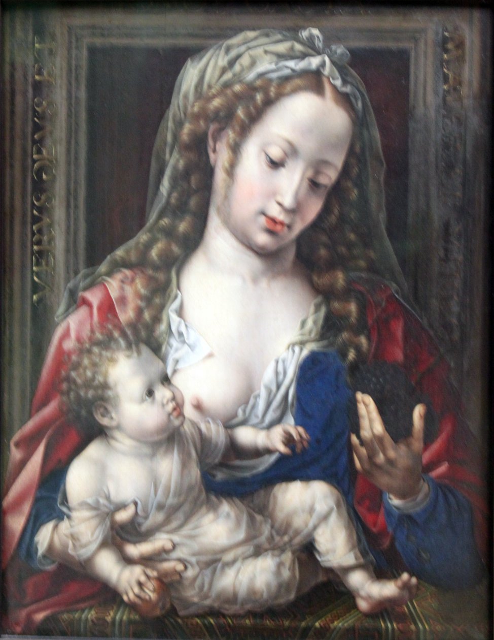 Mary with the Christ-child by Jan Gossaert
