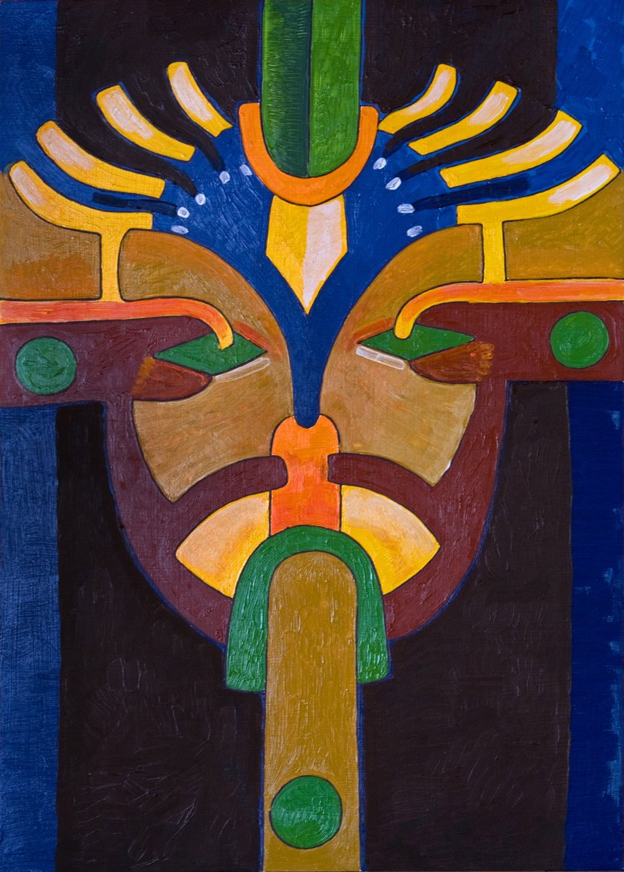 Self-Portrait as One of My Early Ancestors in a Sanctuary, 2007 by Jan Groneberg