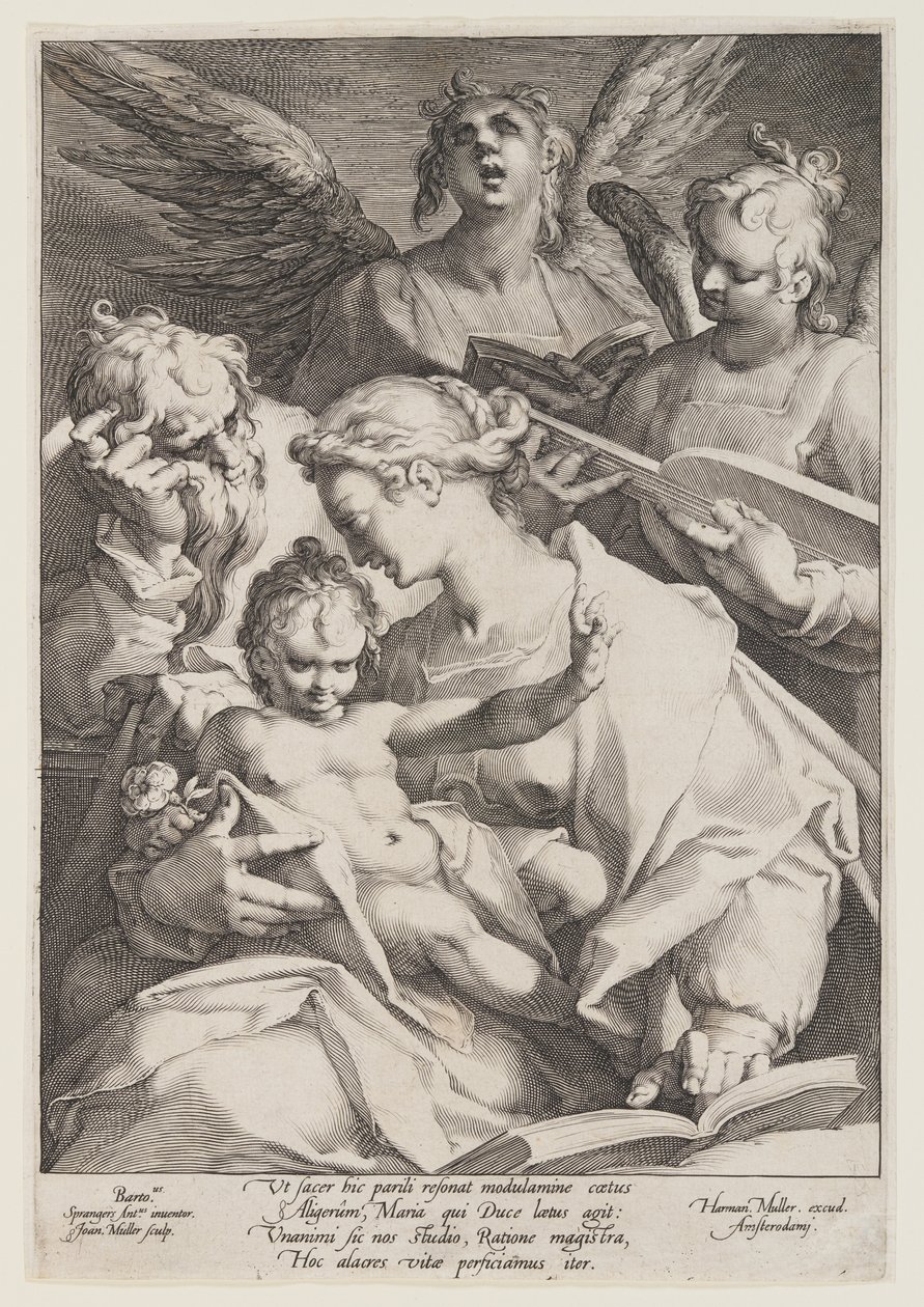 Holy Family and Two Music-Making Angels by Jan Harmensz. Muller