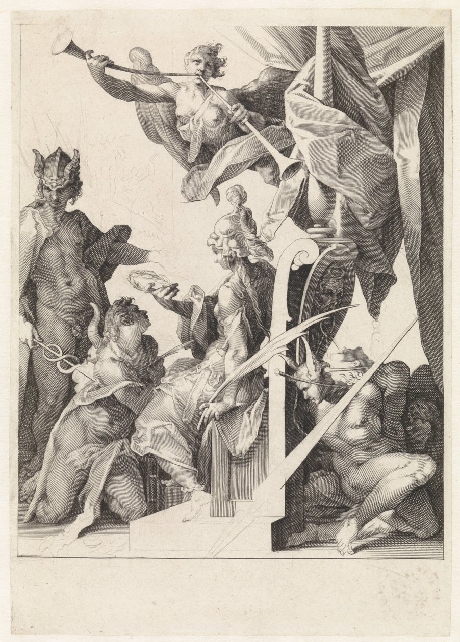 Mercury Leading Young Artists to Minerva by Jan Harmensz. Muller