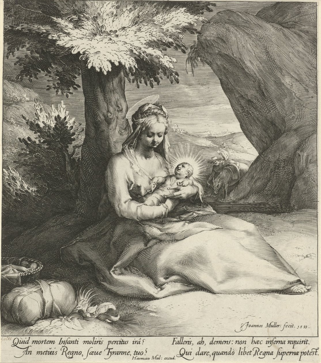 Rest on the Flight into Egypt by Jan Harmensz. Muller