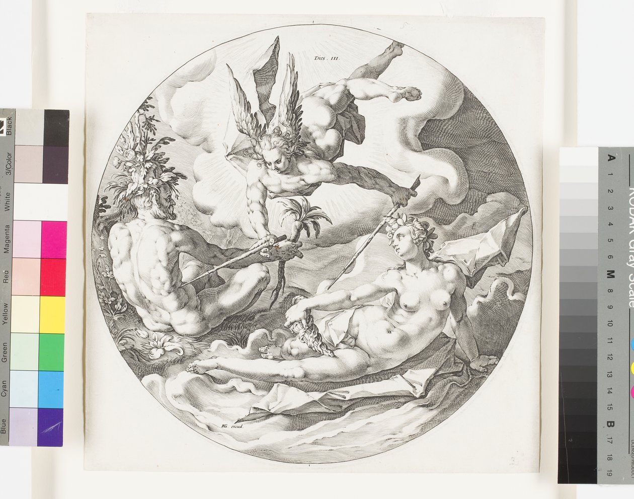 The Creation of Dry Land and the Seas, c.1589 by Jan Harmensz Muller