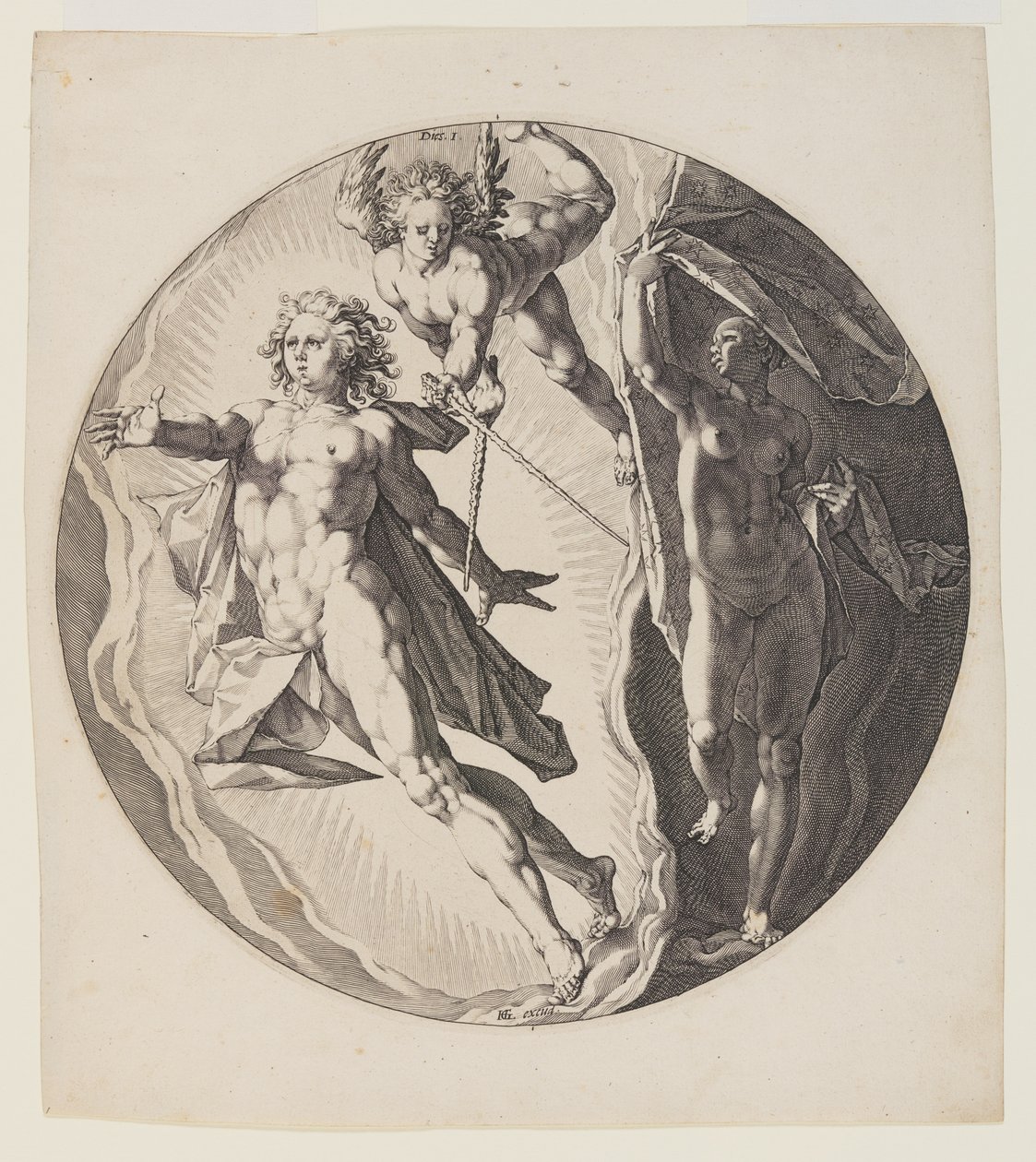 The First Day, plate 2, from Creation of the World by Jan Harmensz. Muller