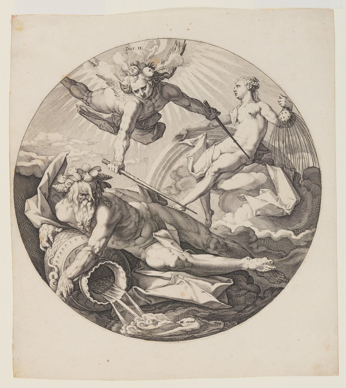 The Second Day, plate 3, from Creation of the World by Jan Harmensz. Muller