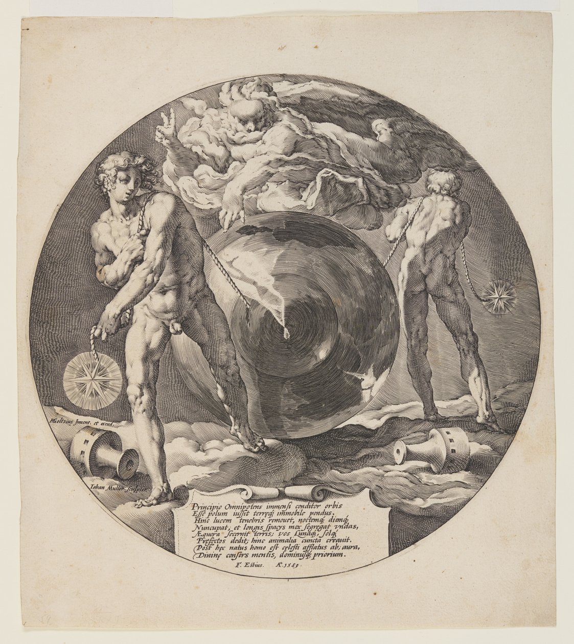 Title Page, plate 1, from Creation of the World by Jan Harmensz. Muller