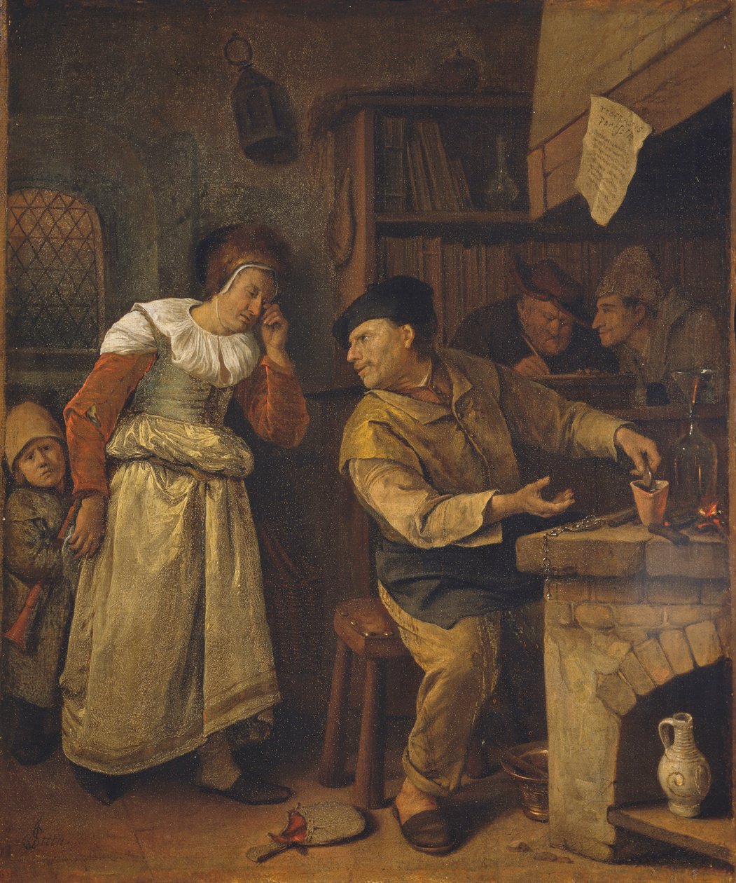A Goldsmith Melting Down a Woman’s Jewellery in the Presence of a Notary: The Alchemist by Jan Havicksz. Steen