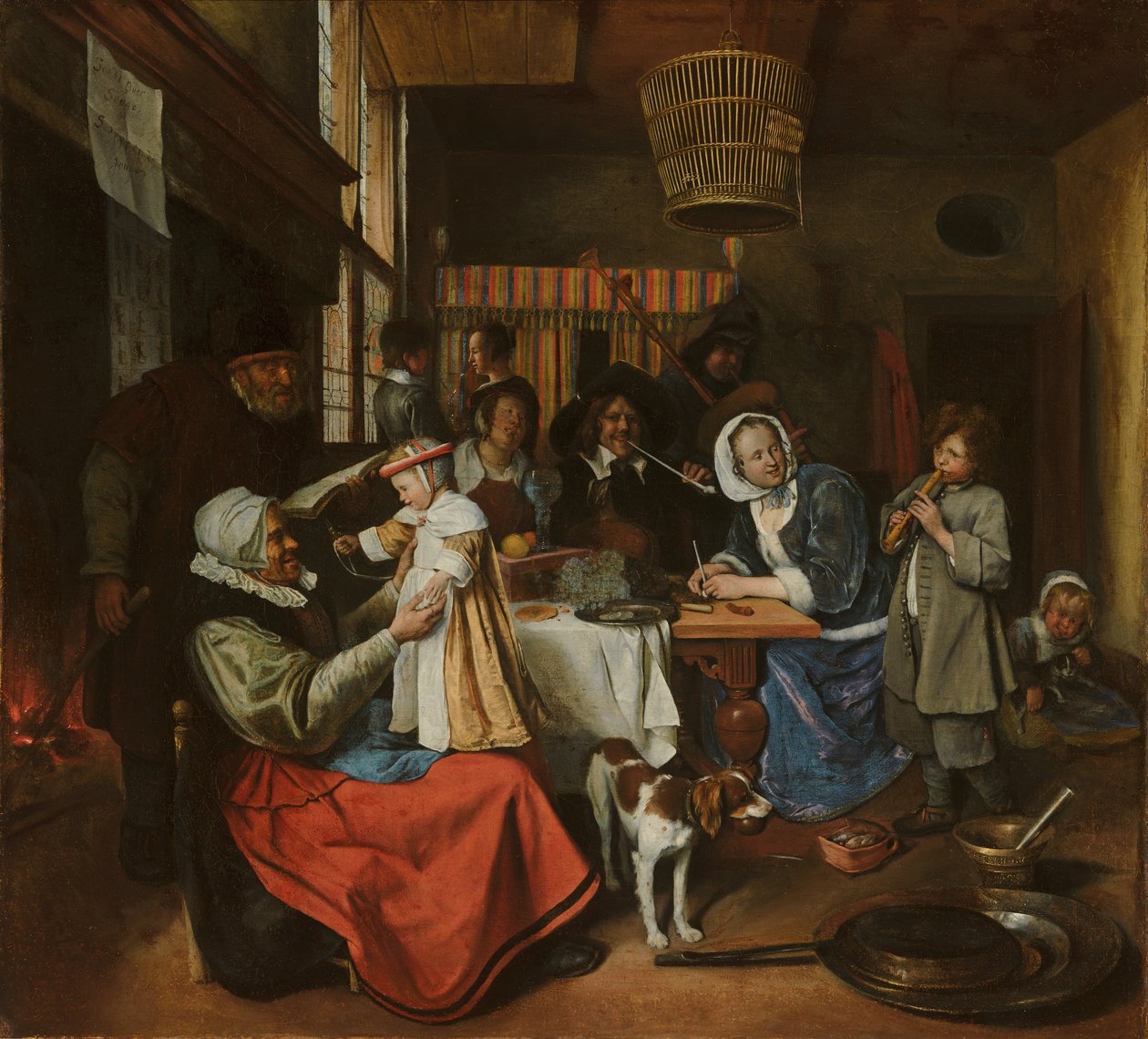 As the Old Sing, so Pipe the Young by Jan Havicksz. Steen