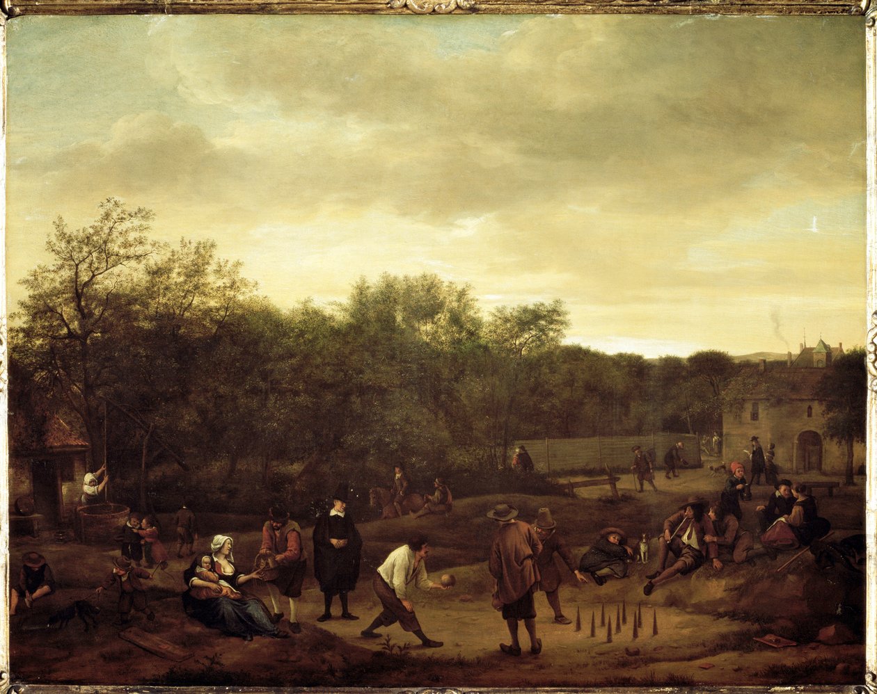 Peasants Playing Balls in Holland by Jan Havicksz. Steen