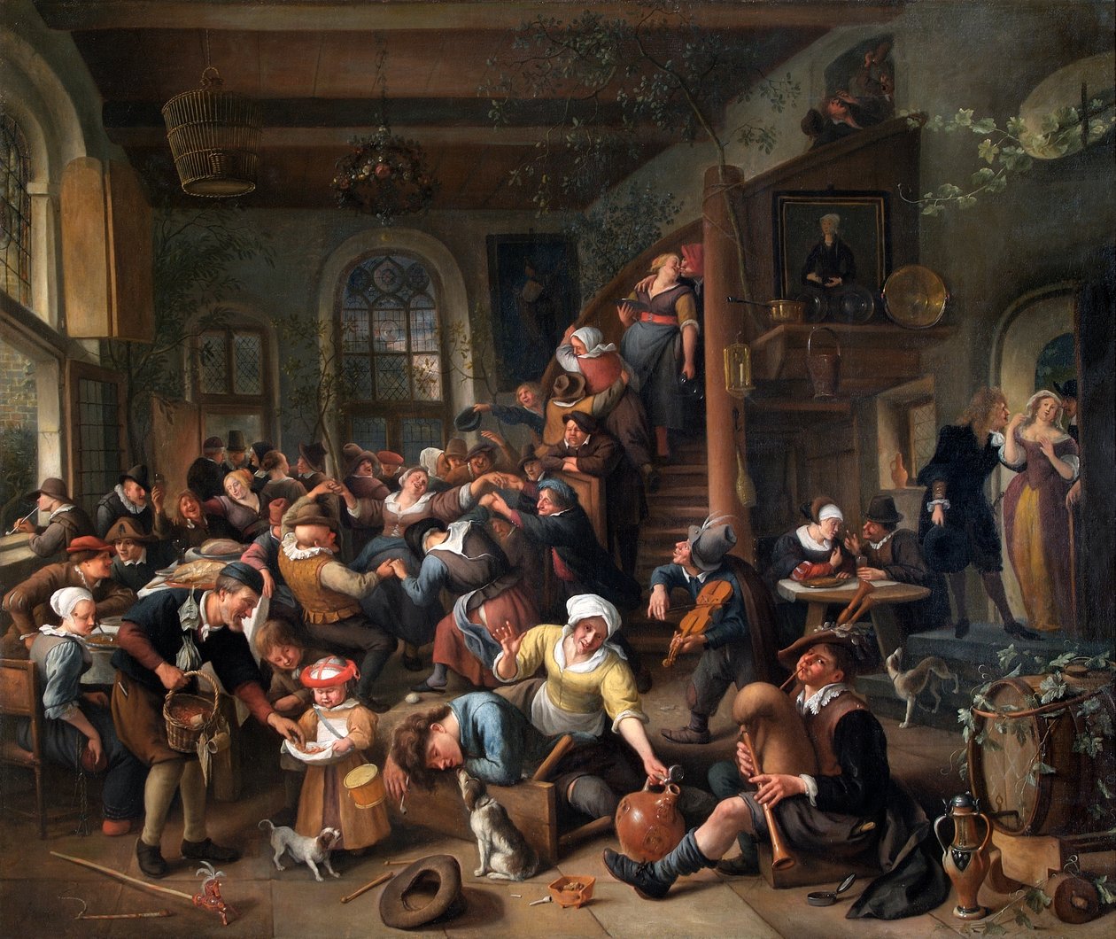 The Egg Dance: Peasants Merrymaking In An Inn by Jan Havicksz. Steen