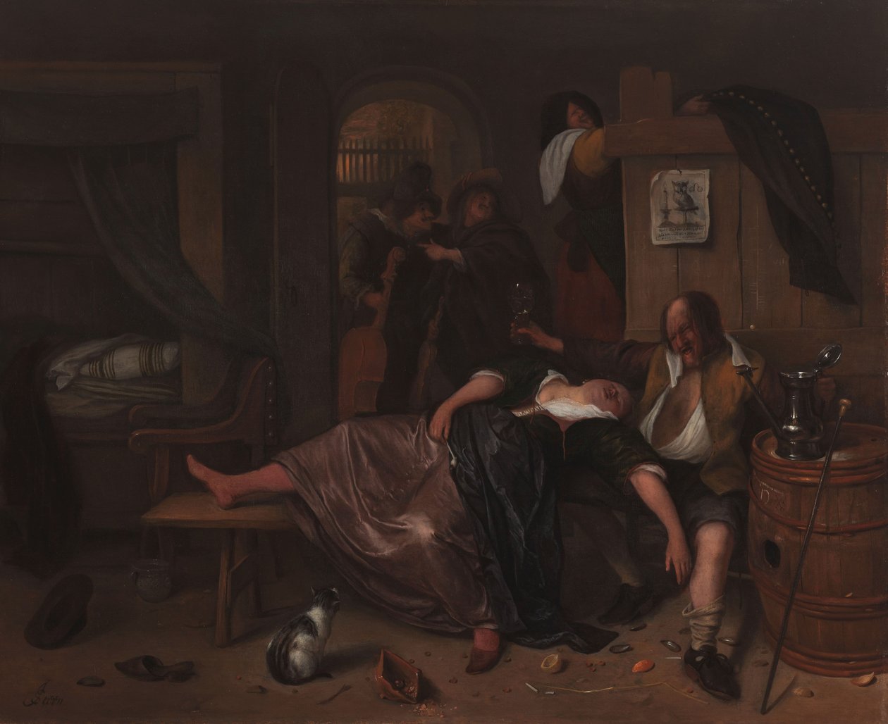 The Drunken Couple by Jan Havickszoon Steen