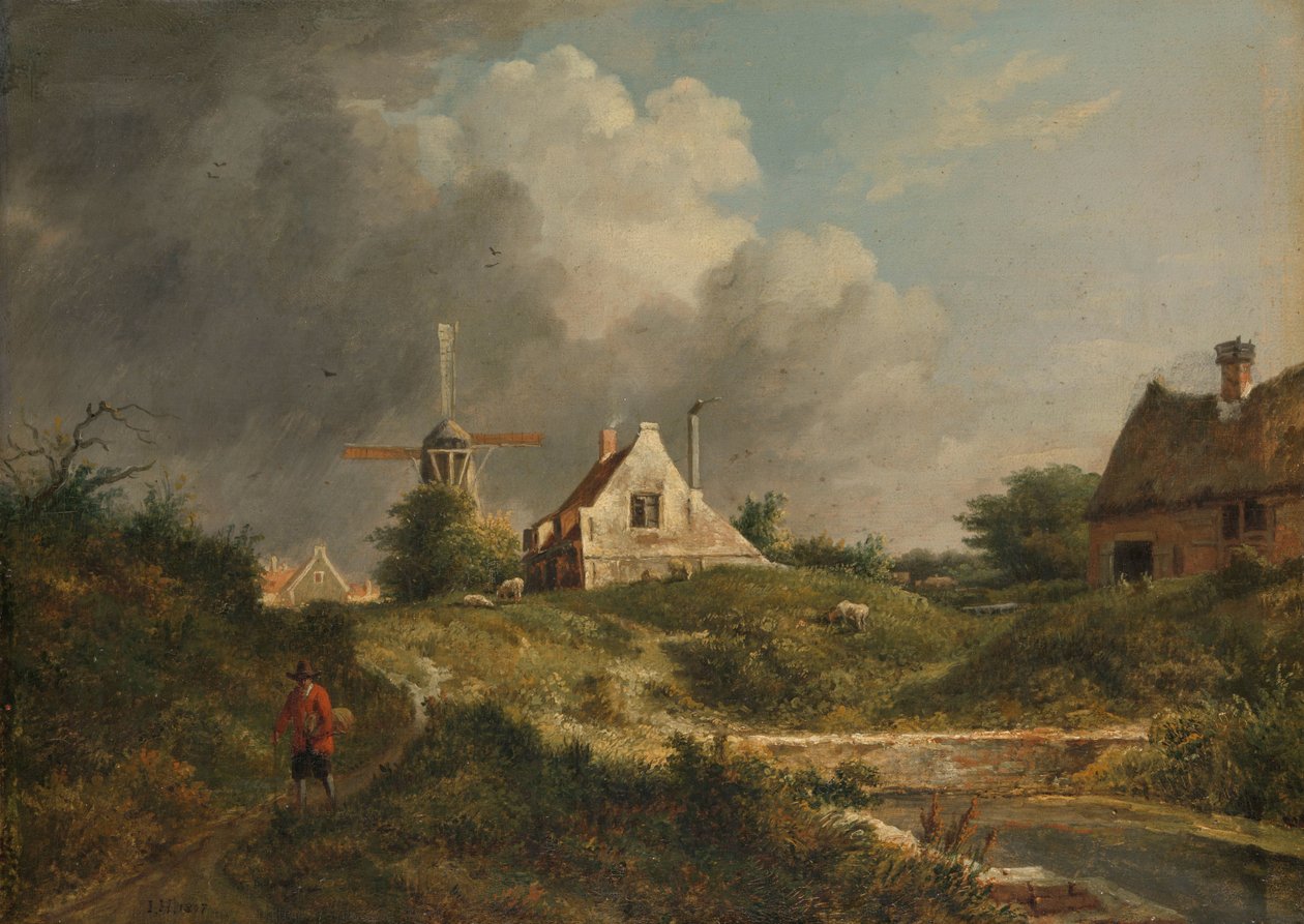 View of the Dilapidated Wall in Amsterdam between the Muiderpoort and the Weesperpoort by Jan Hulswit
