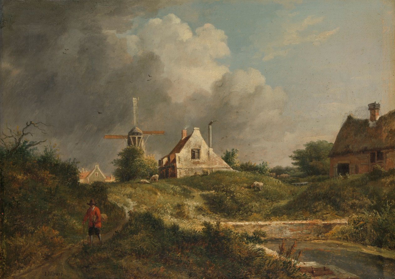 View of the Dilapidated Embankment in Amsterdam by Jan Hulswit