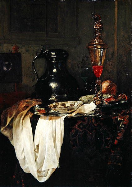 Still Life with Tin Tankard and Goblet with Lid by Jan Jansz Treck