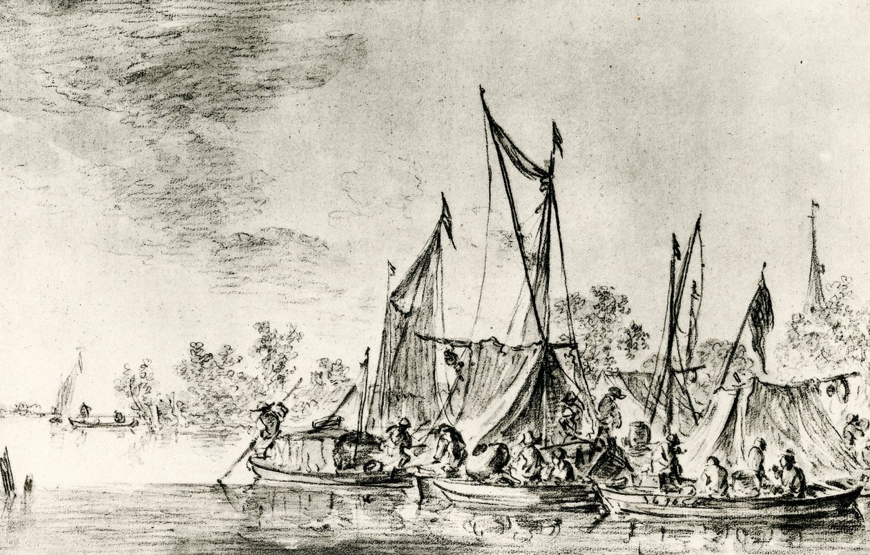 Dutch Canal Landscape by Jan Josephsz van Goyen