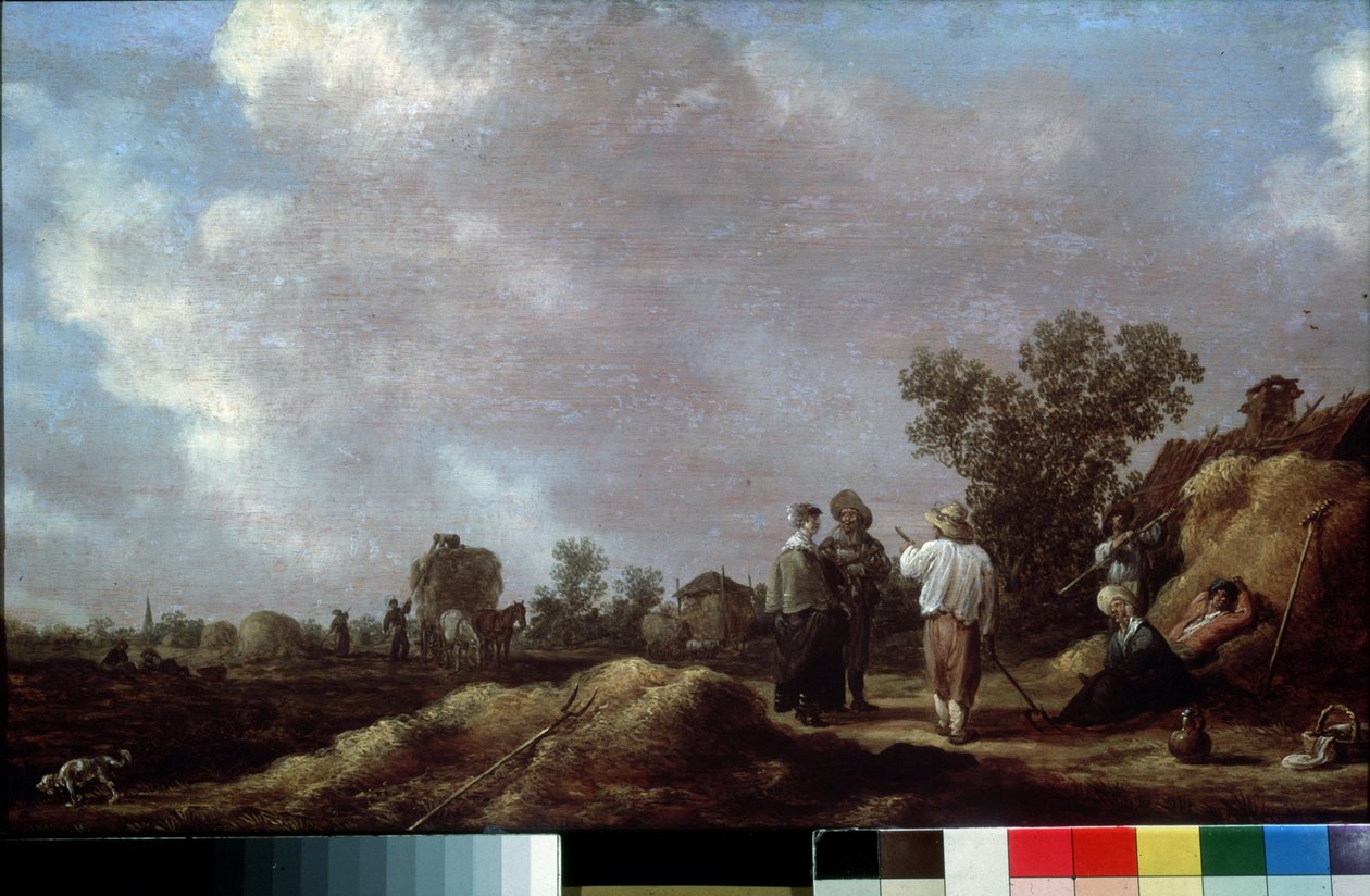 Haymaking by Jan Josephsz van Goyen