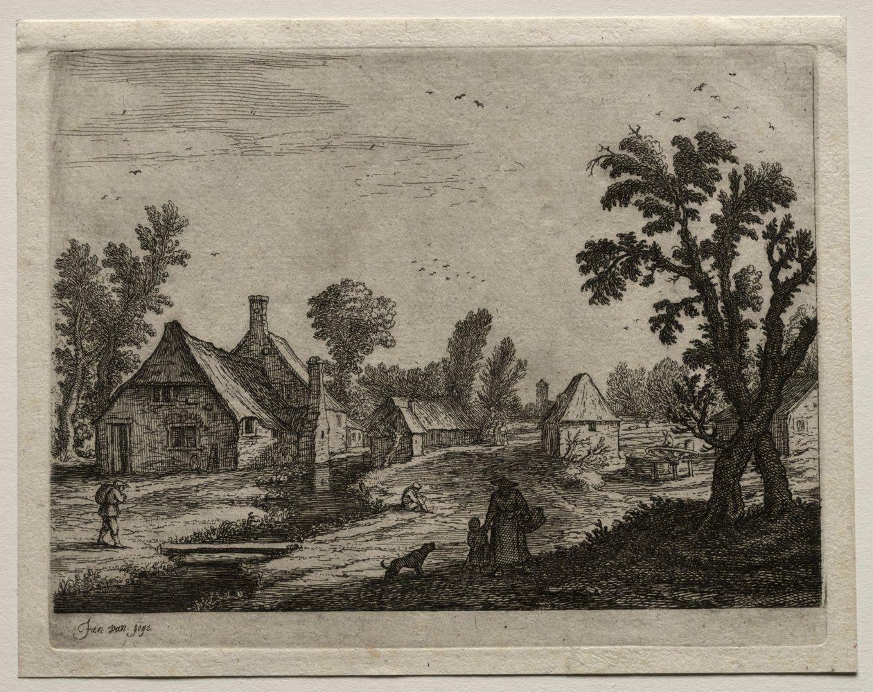 The Plank over the Stream by Jan Josephsz van Goyen