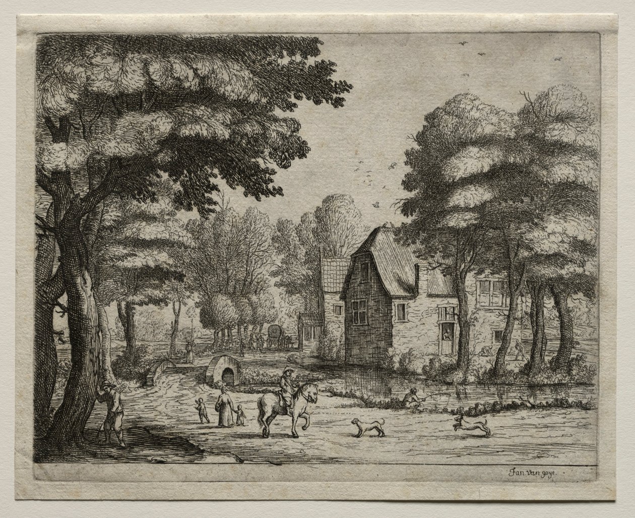 The Stone Bridge by Jan Josephsz van Goyen