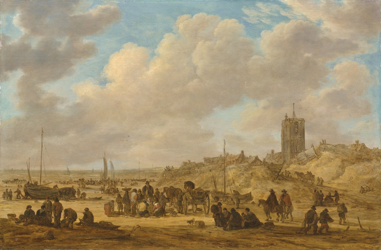 The beach at Egmond-aan-Zee by Jan Josephsz van Goyen