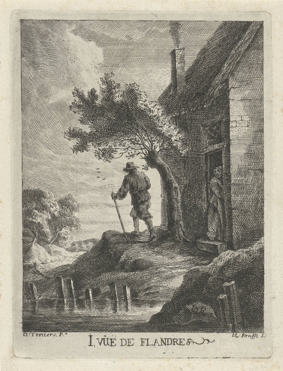 Farmhouse by the Waterside by Jan Lauwryn Krafft (I)