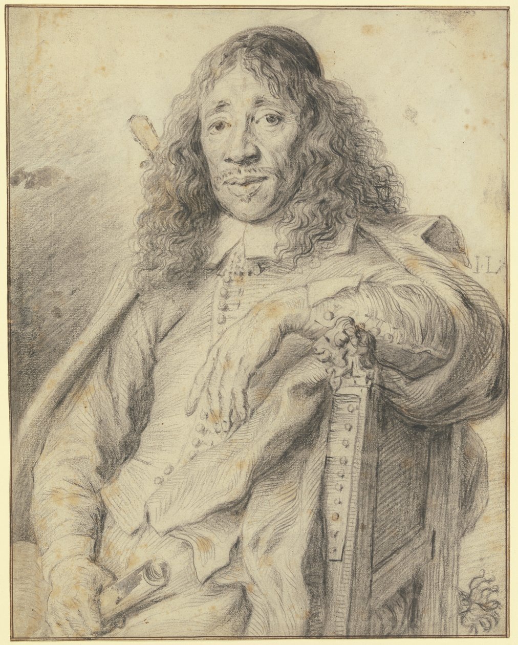 The Poet Jan Vos Sitting in a Chair Facing Left by Jan Lievens