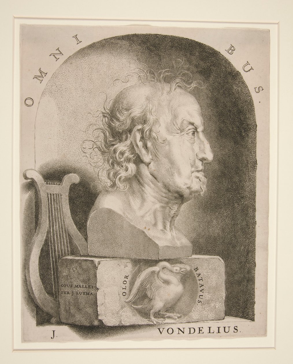 Portrait of Joost van den Vondel (1587-1679) by Jan Lutma The Younger